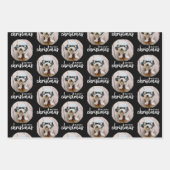 Vrolijk kerstfeest met One Circle Foto - rood groe Inpakpapier Vel (Voorkant 3)