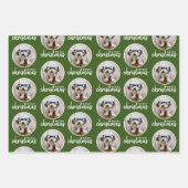 Vrolijk kerstfeest met One Circle Foto - rood groe Inpakpapier Vel (Voorkant)