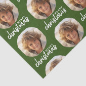 Vrolijk kerstfeest met One Circle Foto - rood groe Tissuepapier (Detail)