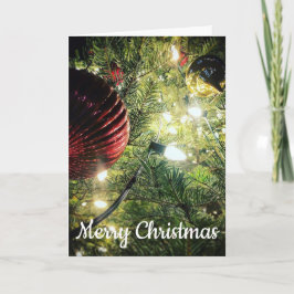 Vrolijk kerstfeest met Ornamenten en bomen Feestdagen Kaart