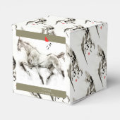 Vrolijk kerstfeest met paard (geschreven door jeze bedankdoosjes (Achterkant)