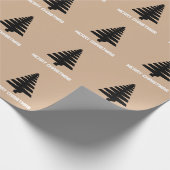 Vrolijk kerstfeest met papier voor het verpakken v (Hoek)