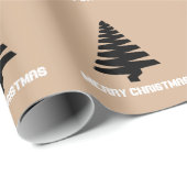 Vrolijk kerstfeest met papier voor het verpakken v (Rol Hoek)