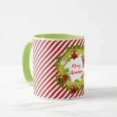 Vrolijk kerstfeest met piepen mok (Voorkant links)