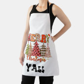 vrolijk kerstfeest met plechtige kerstbomen T Schort (Insitu)