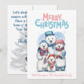 Vrolijk kerstfeest met Polar Beren Vakantie Flat K (Voorkant / Achterkant)