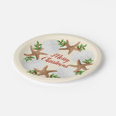 Vrolijk kerstfeest met poppenkast papieren bordje (Gekanteld)