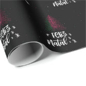 Vrolijk kerstfeest met Portugese vlag Cadeaupapier (Rol Hoek)