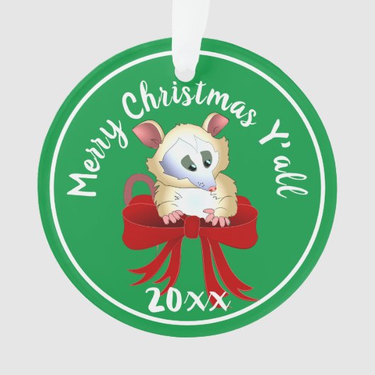 Vrolijk kerstfeest met Possum Ornament (voorkant)