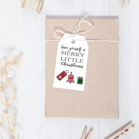 Vrolijk kerstfeest met prettig kerstfeest cadeaulabel