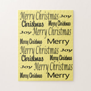 Vrolijk kerstfeest met puzzle kerst legpuzzel
