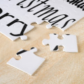 Vrolijk kerstfeest met puzzle kerst legpuzzel (Zijkant)