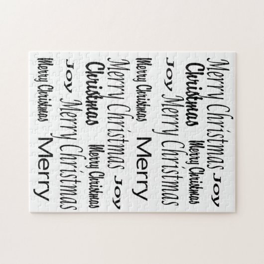 Vrolijk kerstfeest met puzzle kerst legpuzzel (Horizontaal)