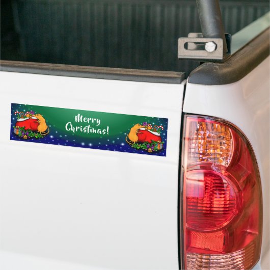 Vrolijk kerstfeest met Rat Prince Bumpersticker (Op Truck)