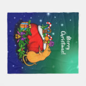 Vrolijk kerstfeest met Rat Prince Fleece Deken (Voorkant (Horizontaal))