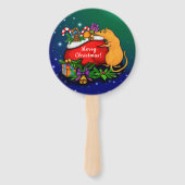 Vrolijk kerstfeest met Rat Prince Handwaaier (Achterkant)