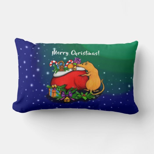 Vrolijk kerstfeest met Rat Prince Kussen (Voorkant)
