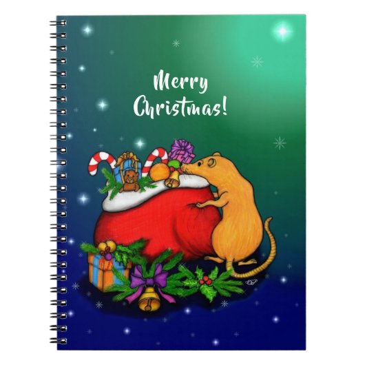 Vrolijk kerstfeest met Rat Prince Notitieboek (Voorkant)