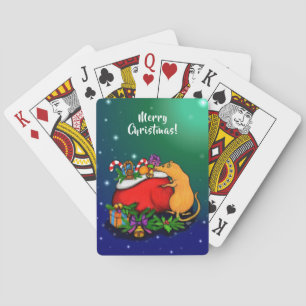 Vrolijk kerstfeest met Rat Prince Pokerkaarten
