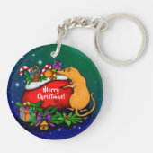Vrolijk kerstfeest met Rat Prince Sleutelhanger (Achterkant)