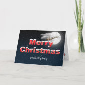 Vrolijk kerstfeest met rendier feestdagen kaart (Voorkant)