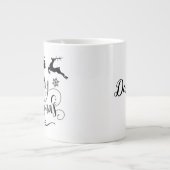 Vrolijk kerstfeest met rendier/kerstcadeau/Mok Grote Koffiekop (Voorkant)