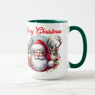 Vrolijk kerstfeest met rendiertje mok