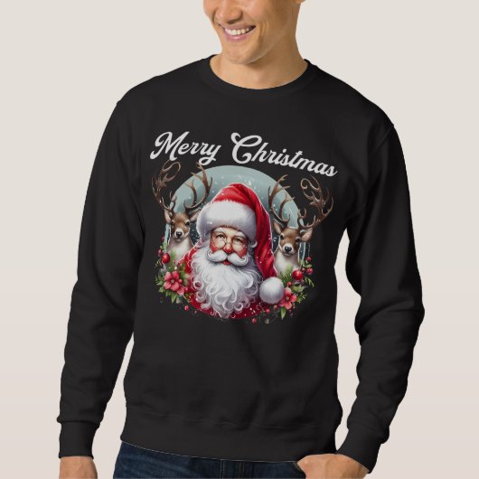 Vrolijk kerstfeest met rendiertje trui (Voorkant)