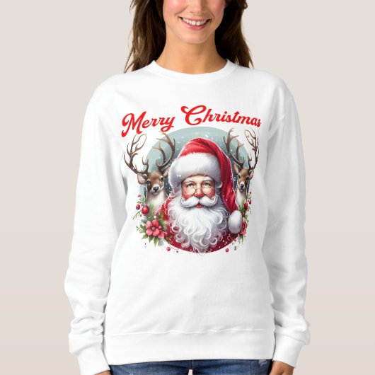 Vrolijk kerstfeest met rendiertje trui (Voorkant)