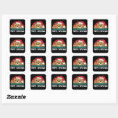 Vrolijk kerstfeest met Retro Beaver Vierkante Sticker (Vel)