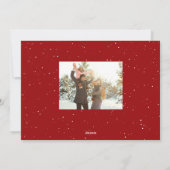 Vrolijk kerstfeest met rode foto feestdagenkaart (Achterkant)