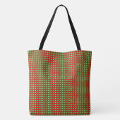 Vrolijk kerstfeest met rode groene kerstman tote bag (Achterkant)