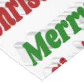 Vrolijk kerstfeest met rode groene typografie tafelkleed (Gekanteld)