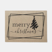Vrolijk kerstfeest met rolboomklep deurmat (Voorkant)
