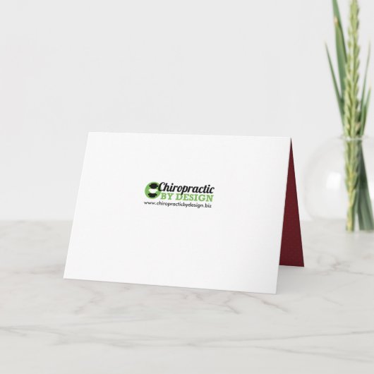 Vrolijk kerstfeest met rood gekleurd chiropractisc feestdagen kaart (Achterkant)