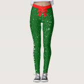 Vrolijk kerstfeest met rood lint... ik ben jouw Ca Leggings (Voorkant)