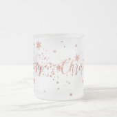 Vrolijk kerstfeest met roze roze roze goud matglas koffiemok (Center)