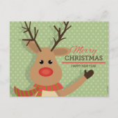 Vrolijk kerstfeest met Rudolph Briefkaart (Voorkant)