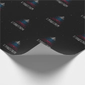 Vrolijk kerstfeest met Russische vlag Cadeaupapier (Hoek)