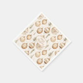 Vrolijk kerstfeest met rustieke Ornamenten en denn Servet (Hoek)