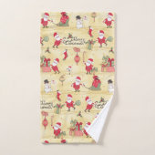 Vrolijk kerstfeest met Rustische Kerstman Bad Handdoek (Handdoek)