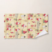 Vrolijk kerstfeest met Rustische Kerstman Bad Handdoek (Handdoek)