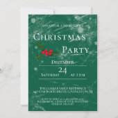 Vrolijk kerstfeest met Santa champagne Kaart (Achterkant)