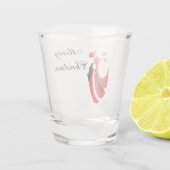 Vrolijk kerstfeest met Santa Champagne Winter Shot Glas (Achterkant)