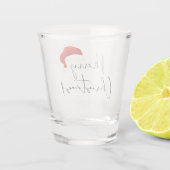 Vrolijk kerstfeest met Santa Hat Shot Glas (Achterkant)