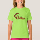 Vrolijk kerstfeest met Santa Hat T-Shirt (Voorkant)