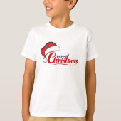 Vrolijk kerstfeest met Santa Hat T-shirt (Voorkant)