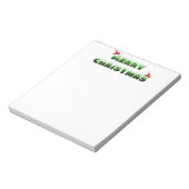 Vrolijk kerstfeest met Santa Hats Notitieblok (Linkerzijde)