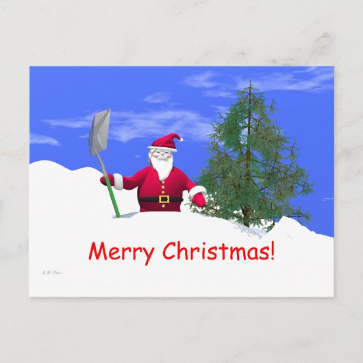 Vrolijk kerstfeest met schoppen feestdagenkaart (Voorkant)