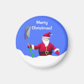 Vrolijk kerstfeest met schoppen magneet (Voorkant)